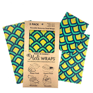 Beeswax Wraps Meli 3 Pack - Scales Print