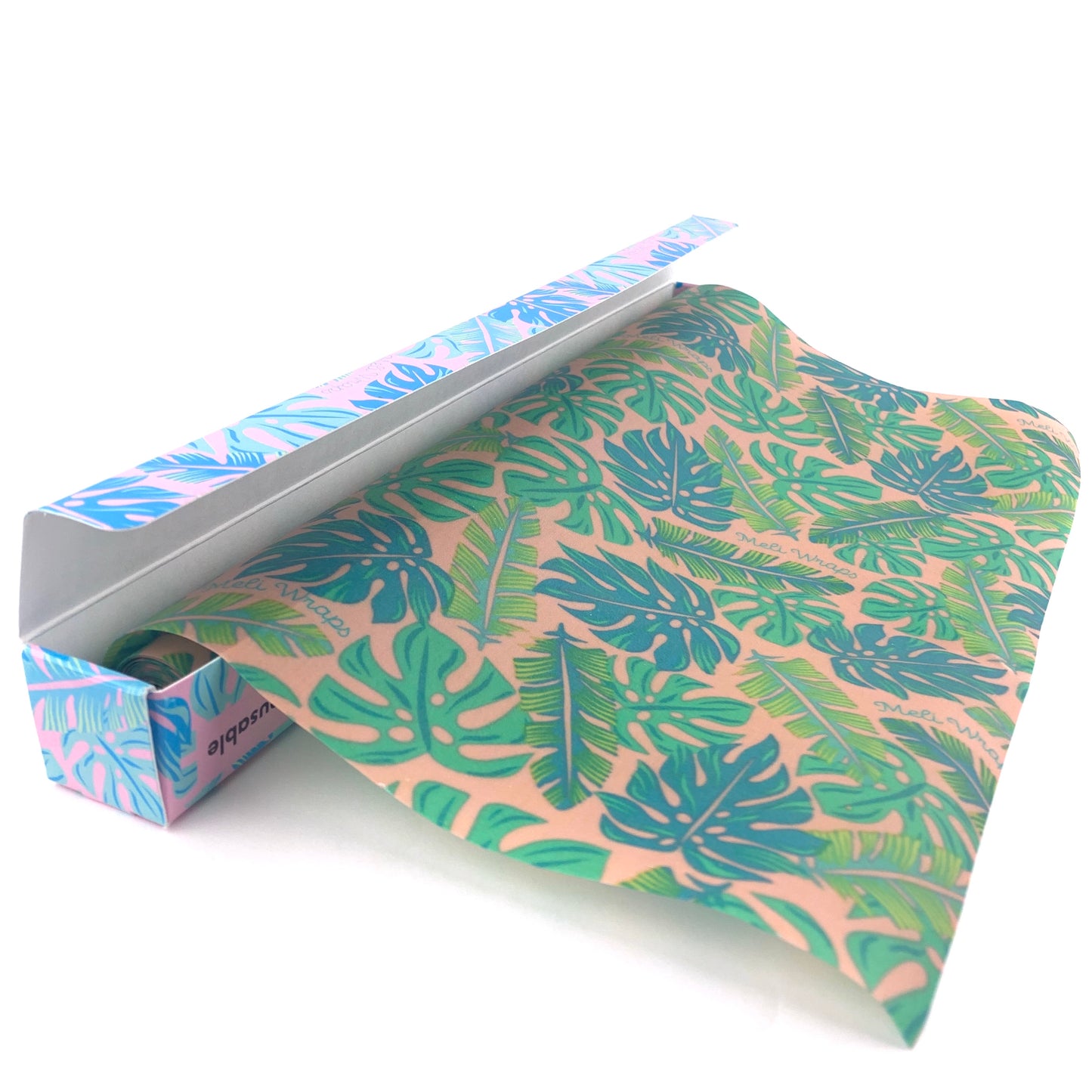 Meli Beeswax Wrap Roll - Pink Kahanu Print