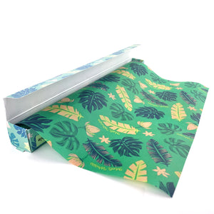 Meli Beeswax Wrap Roll - Tropical Leaves Print