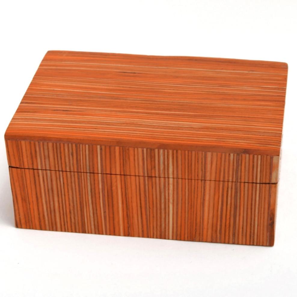 Orange Papri Wood Box