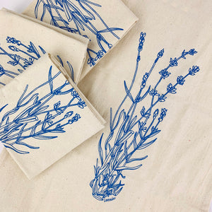 Organic Cotton Napkins - Lavender Print