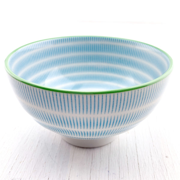 Rice Bowl, Blue Stripes