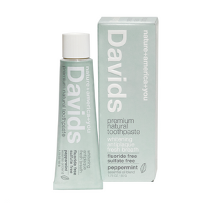 Davids Natural Toothpaste - Peppermint, Travel Size