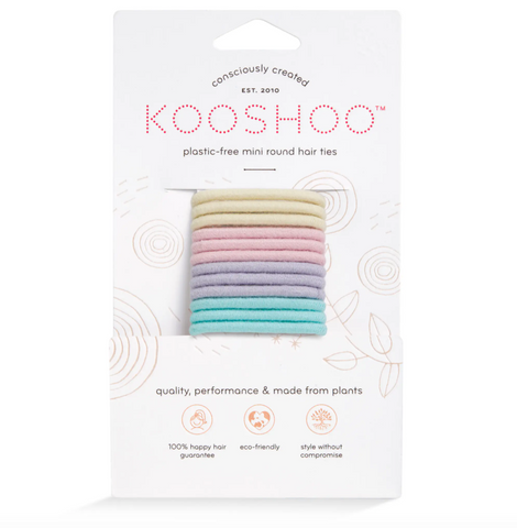 Biodegradable Round Mini Hair Ties, Pastel