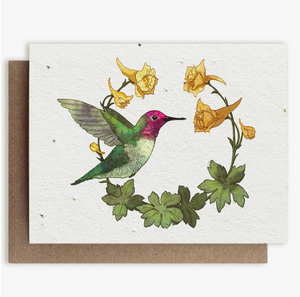 Anna's Hummingbird Plantable Notecard