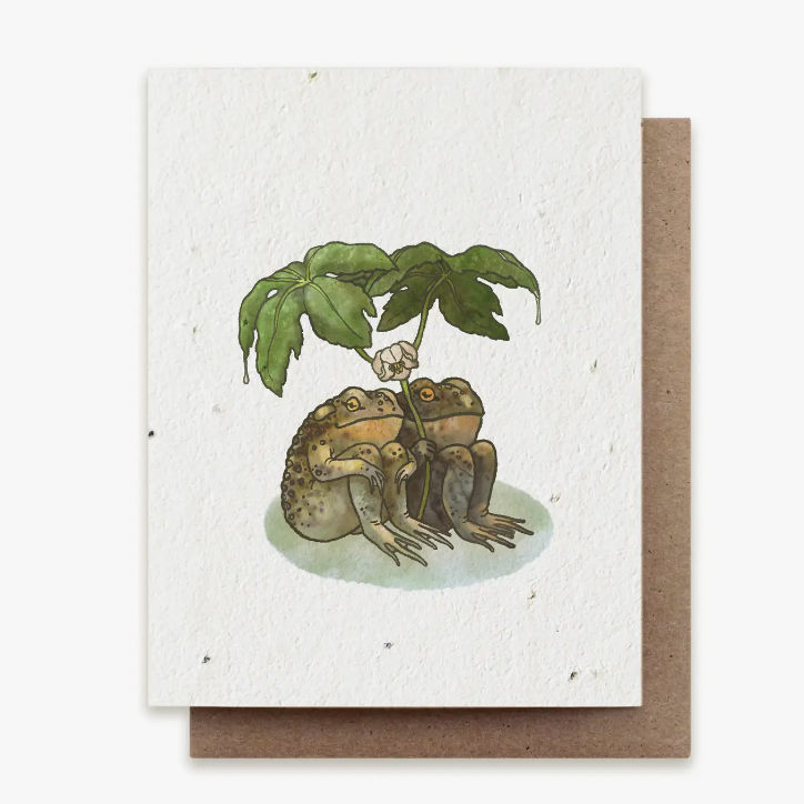 Two Toads Together Plantable Notecard