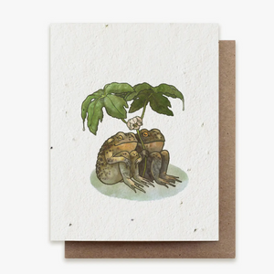 Two Toads Together Plantable Notecard