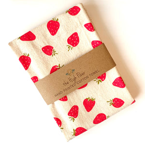 Cotton Towel - Strawberries