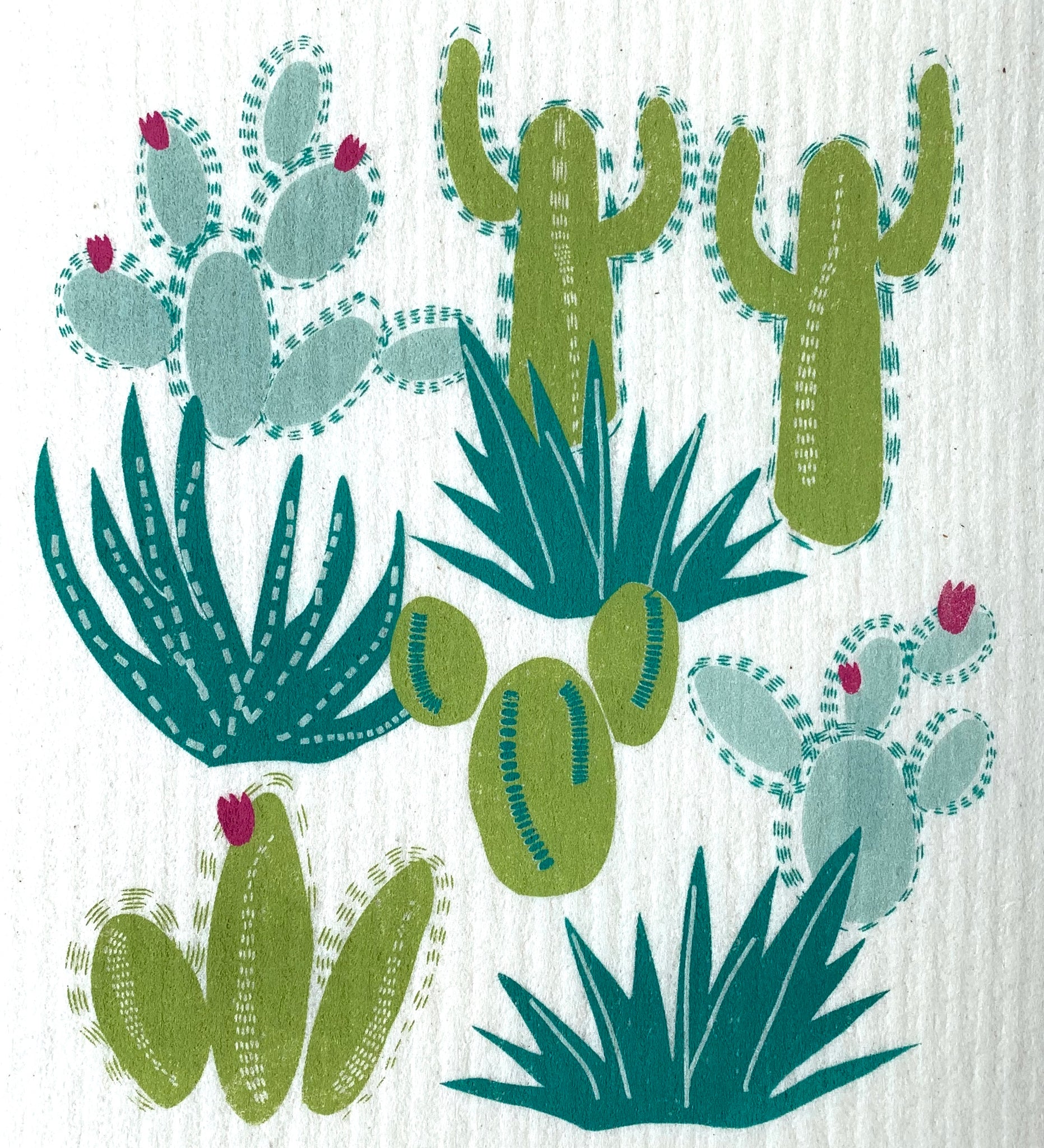 Swedish Dishcloth - Cacti