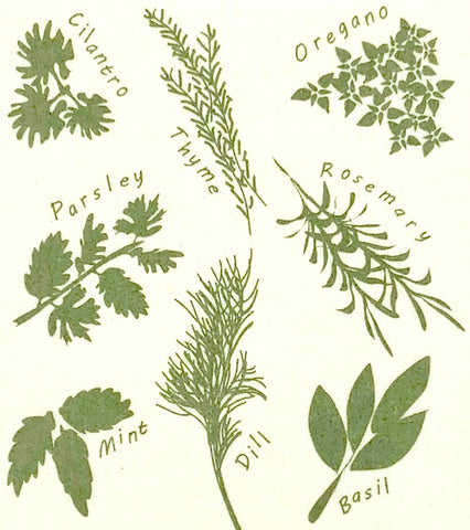 Swedish Dishcloth - Herbs