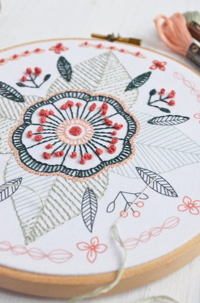 Embroidery Kit - Floral Mandala