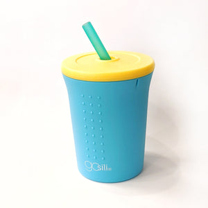 Silicone Straw Cup, 12 oz - Assorted Colors