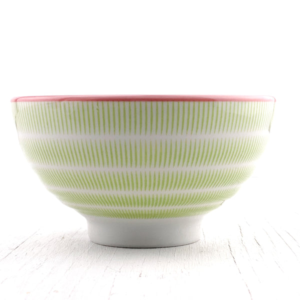 Rice Bowl, Green Stripes
