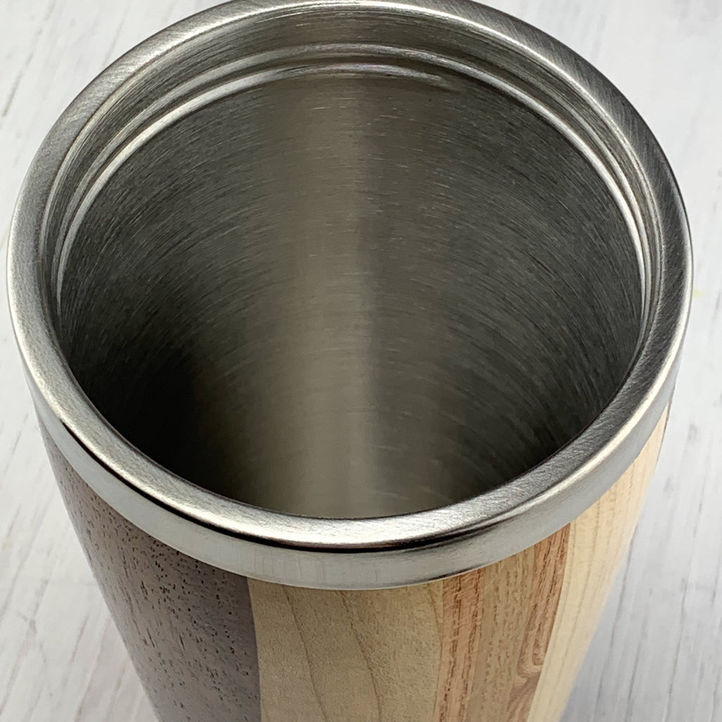 Wooden Travel Mugs Made in Indiana, offered by the Vermont Bowl